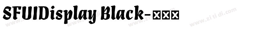 SFUIDisplay Black字体转换